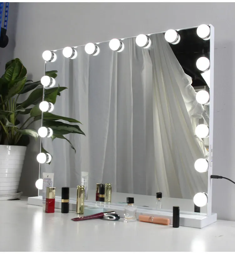 Vanity Light Cosmetic Mirror 18 Bulbs Smart Illuminated Hollywood Led Light Makeup Vanity Mirror