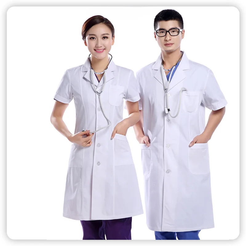 Medical Hospital Women Men White Comfortable Doctor Nursing Clothing Uniform