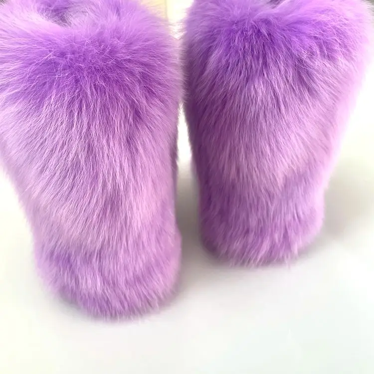 New Designer Factory price Real fox fur boots  winter  boots  for women