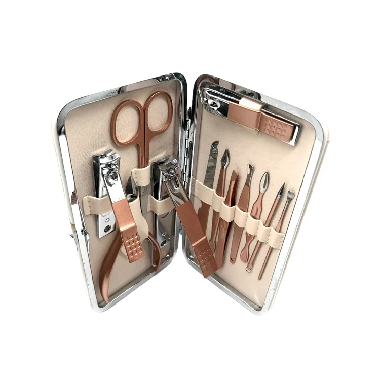 Manicure Pedicure Set Premium Portable Travel Case Luxury Gifts 12 piece Manicure Set Nail Clippers Kit