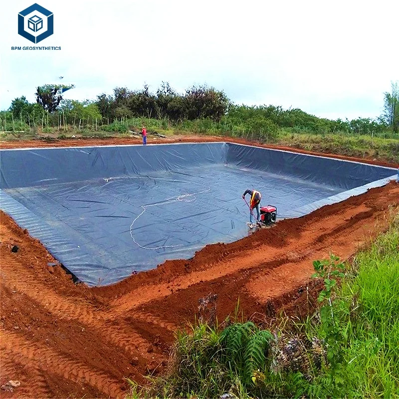 0.5mm 0.75mm HDPE Fish Shrimp Farm Pond Liner 1mm 2mm Dam Liner Gold Heap Leach Liner Landfill Geomembrane for Sale