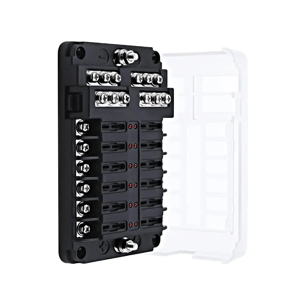 Blocks Skid Cast Level 12 way Ground Board Audio Line 2 Weidmuller 10 Blue Box Jcase Pcb Holder Car 72v Rv Escalade Fuse Block