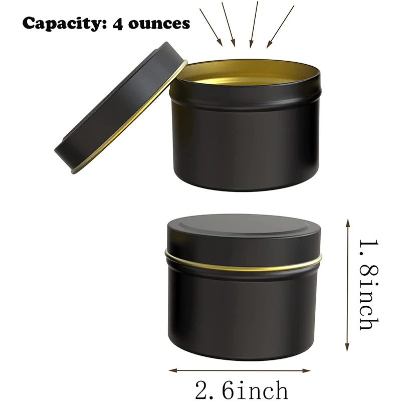 Gold Silver Empty Tin Jar Aluminum Candle Jars With Lid Metal Cream Jars Gift Packaging Storage Bottle Container