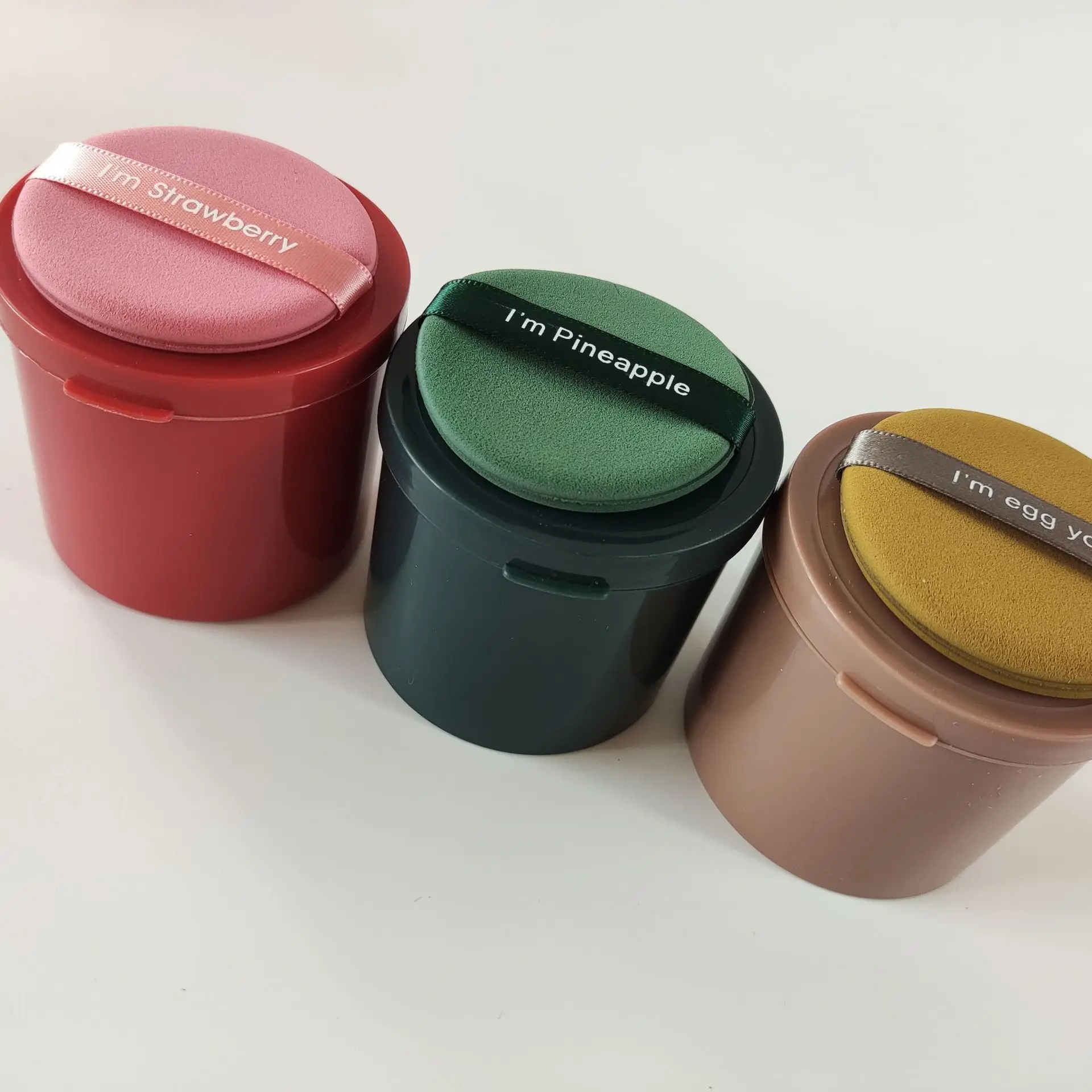 7-piece boxed Seven-star Air cushion sponge air cushion Powder Puff Liquid foundation puff pie strawberry pie egg
