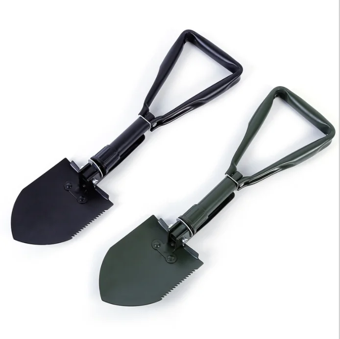 Folding Shovel High Carbon Steel, Portable Lightweight Outdoor Tactical Survival Foldable Mini Shovel
