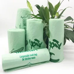 bio degradable compostable PLA cornstarch bin liner can garbage waste bags for home office