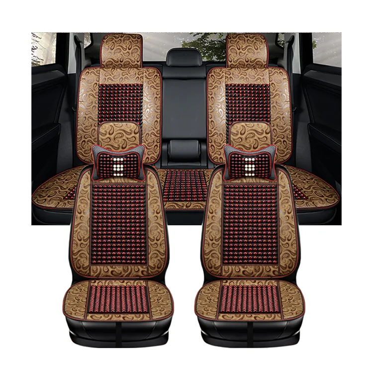 Xiangta Natural Small Size Wood Beaded Seat Cover Massaging Cool Cushion for Car Truck