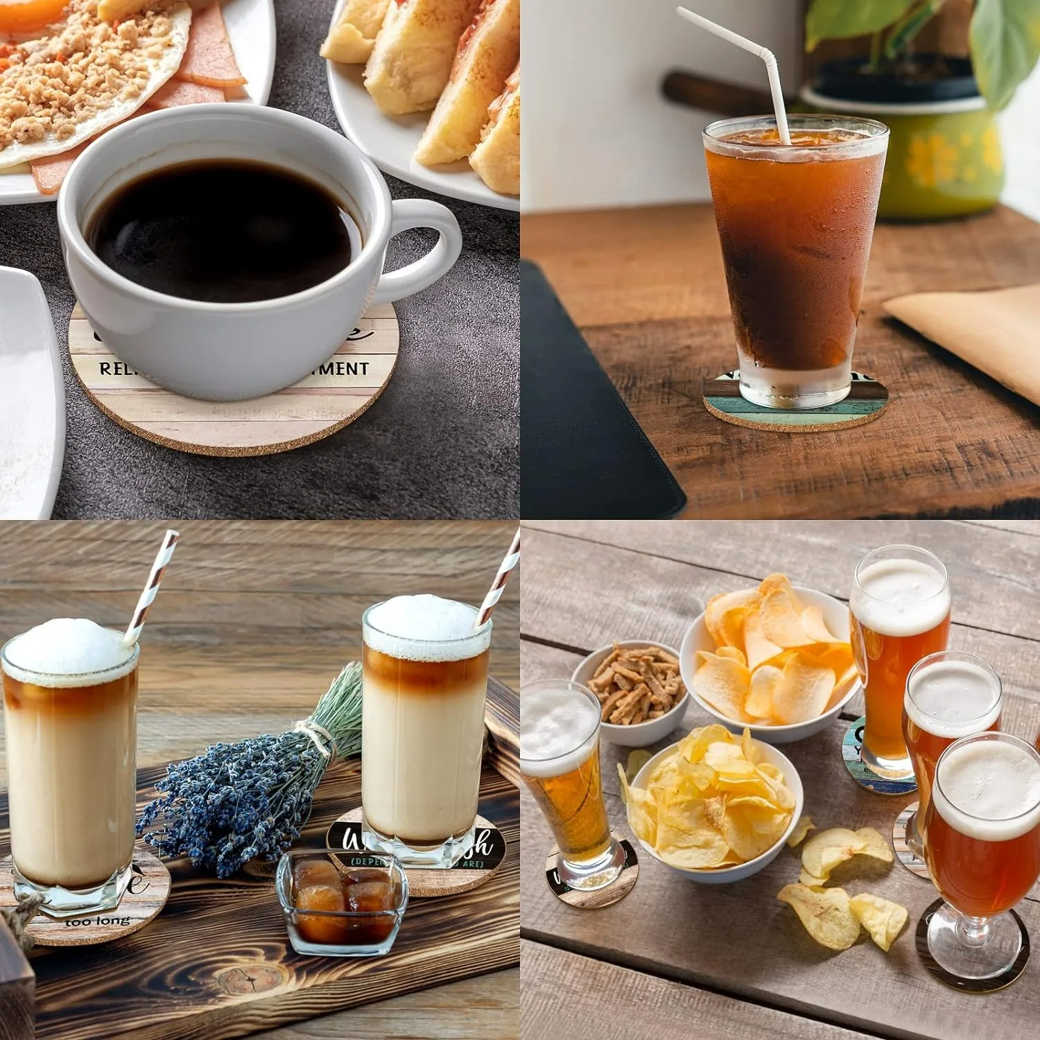 Заводской коврик для кофе с пробковой чашкой