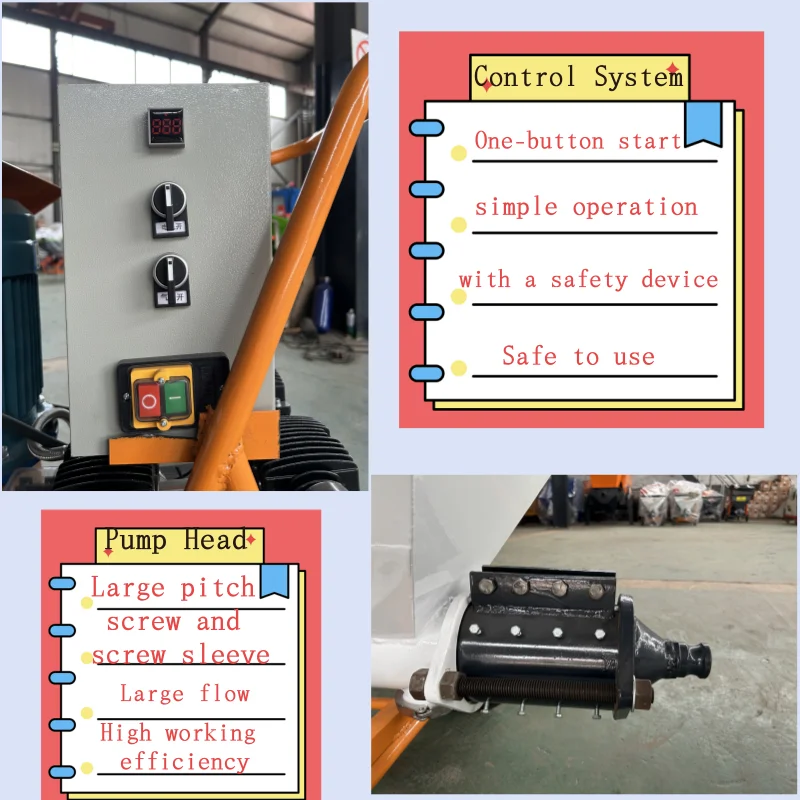 Cement mortar spraying machine high efficiency concrete spray machines 220v  and 380V for project construction wall