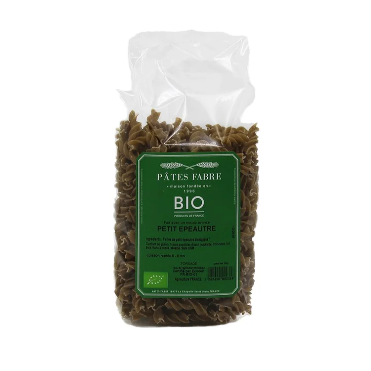 High Quality French Organic Pasta Einkorn Twist