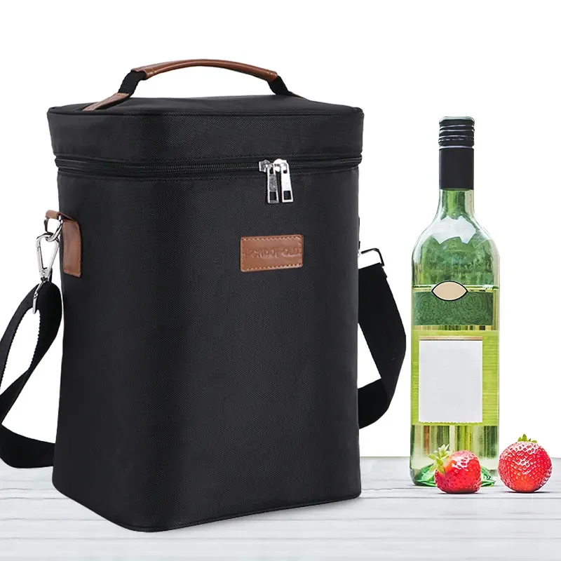 Заводская Индивидуальная сумка-переноска на 4 бутылки, дорожная изолированная сумка с подкладкой, сублимационная портативная многоразовая сумка для охлаждения льда и вина, рюкзак