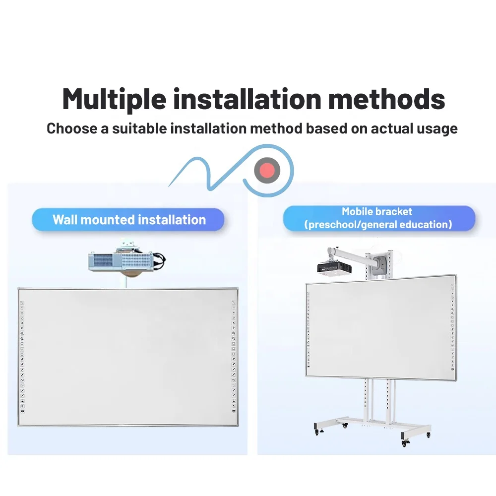 ZHIPING IR Touch Product Multi Touch IR Electronic Whiteboard Connect Supplier 96 Inch 30 Technology Windows Note Board Led 4:3