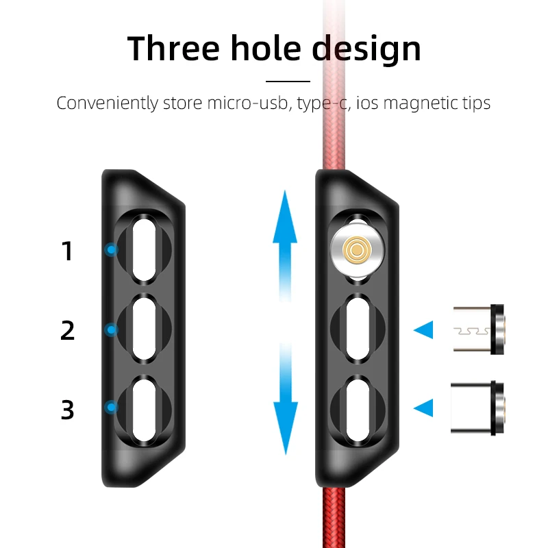 Wholesale G-1 Magnetic Plug Storage With Three Sockets usb cable Clip Design Freely Adjust The Position Charging Easy To Carry