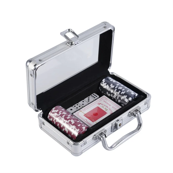Wholesale poker set 11 Grams texas poker chips set with Acrylic Case
