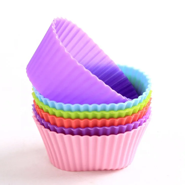 7cm Silicone Cupcake Liners Silicone Muffin Cups Cupcake Decorating Tools
