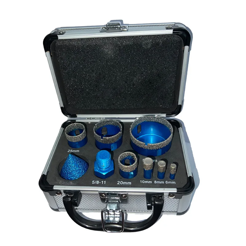 10pcs Diamond Core Drill Bit Set for Stone Ceramic Porcelain Tile Hole Saw for Plaster & Fiberboard Application
