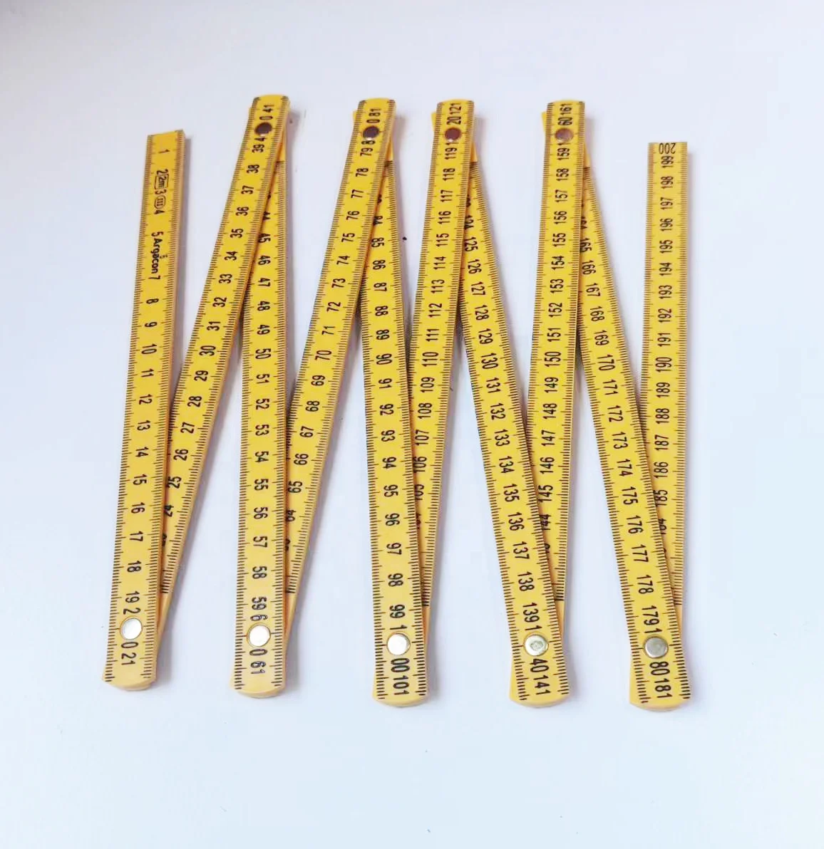 Yellow Fiber ABS Plastic Foldable Ruler