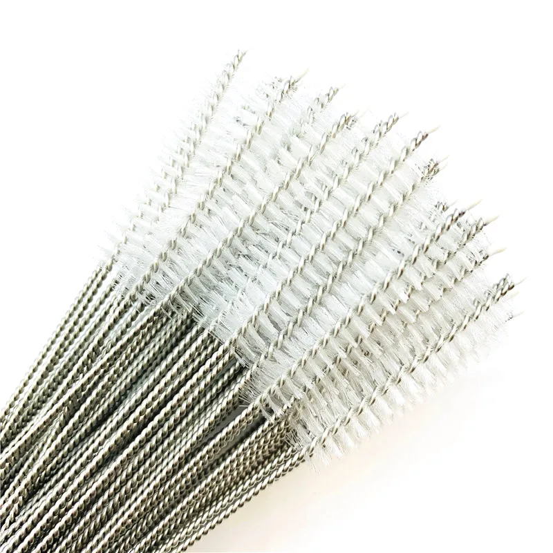 Stainless Steel Handle Material Nylon Brush Material curling brush pipe tube cleaner