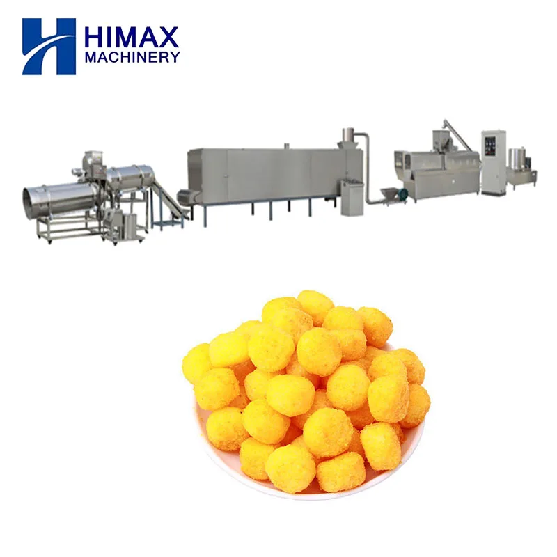 Stainless steel puffed corn snaks food making twin screw extruder 150 Kg/h food snacks machine cheese puff snack food line