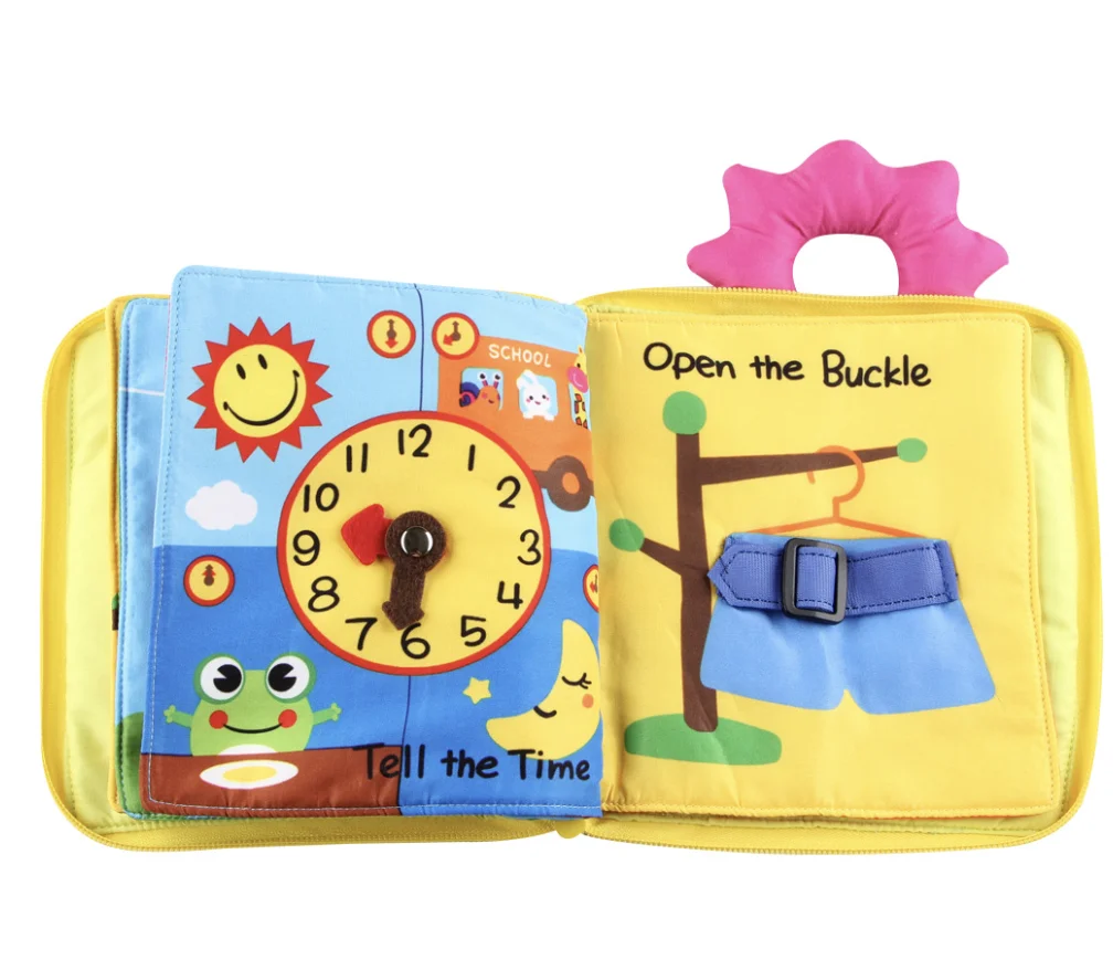 Practical Skills Infant Early Educational Toy with rattling paper My Quiet Book Busy Montessori Cloth Book Baby KidsToys Gift