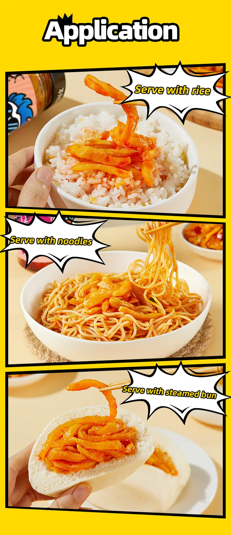 Jixiangju OEM ODM service support spicy dried daikon radish pickled vegetables