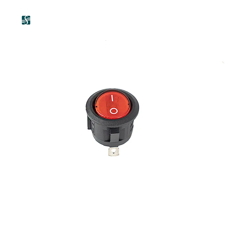 Manufacturer Direct Supply Kcd1 Red Illuminated Round Rocker Button  Switch