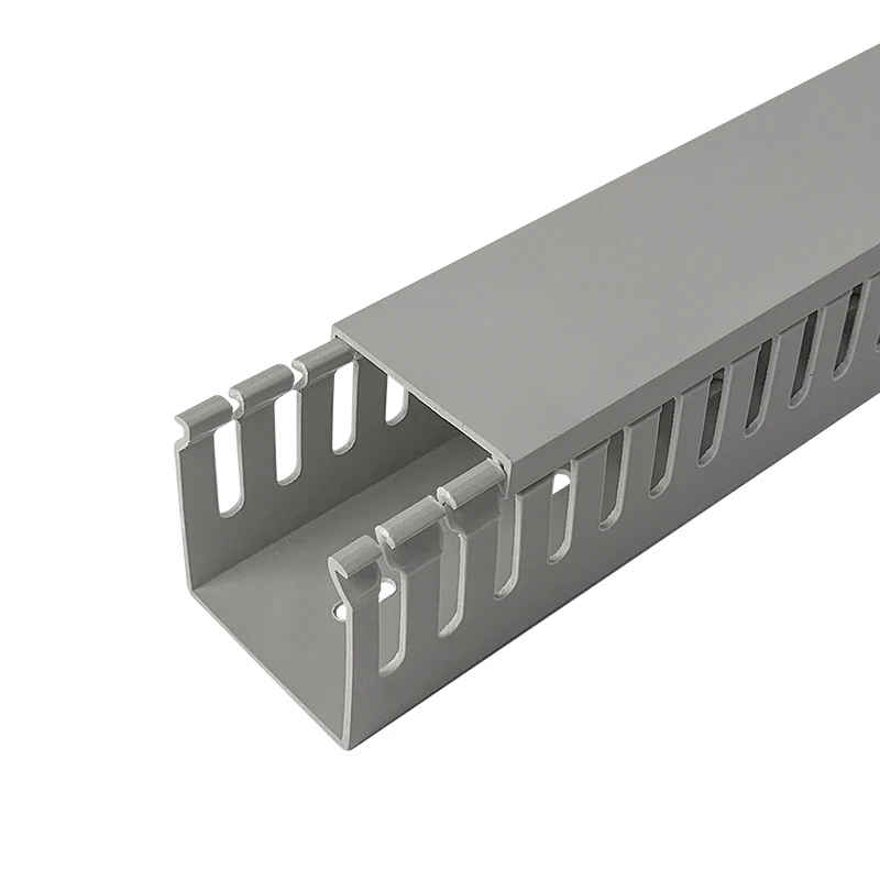 PVC flame retardant 5050 pvc flexible trunking pvc wire duct kabelkanal Electrical wire trough with cover