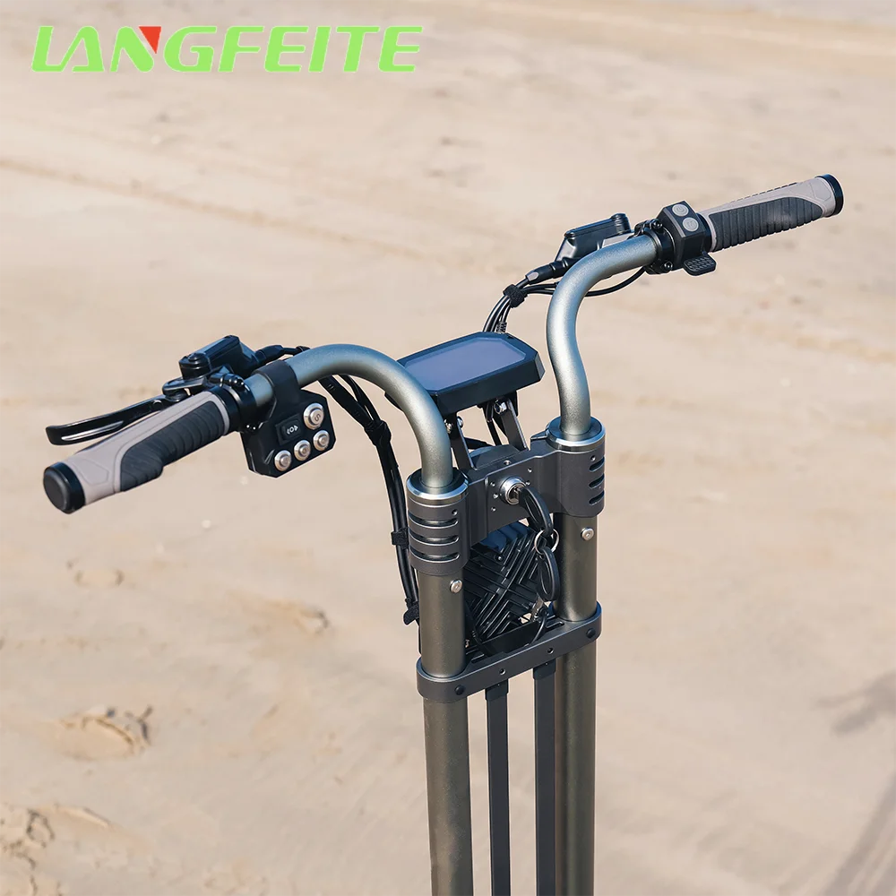 Langfeite 12 Inch Wide Wheel Foldable 72V 40AH 110km/h Fast Electric Scooter with Hydraulic Brake for Off-roading