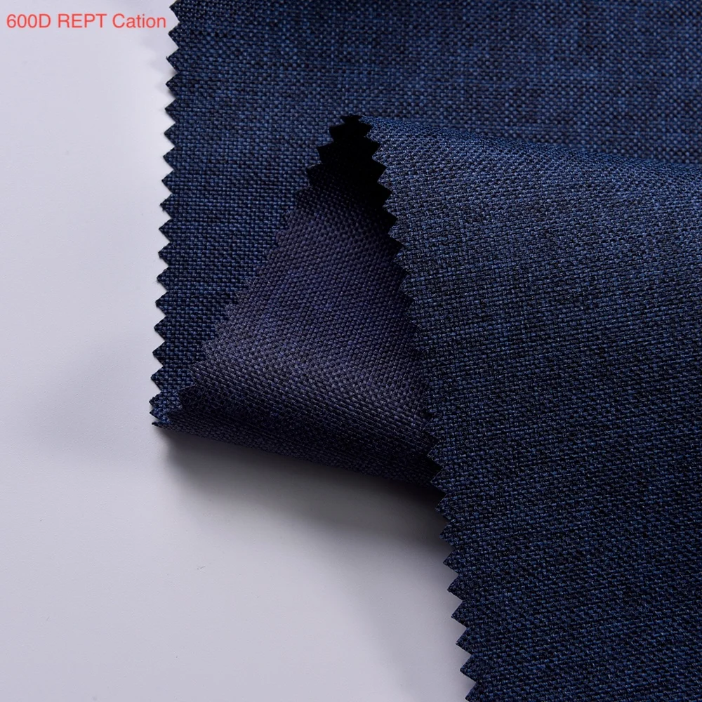 Wholesale Tear-Resistant Waterproof 600D RPET Recycled Cation PU Coated Polyester Material Oxford Cloth Fabric for Luggage Bag