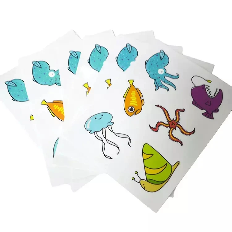 sea animal electrostatic stickers transparent static film