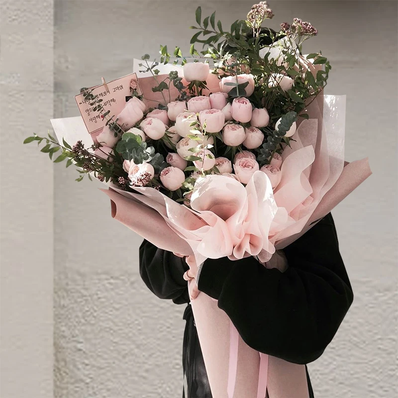 Wholesale Gift Rose Florist Decoration  Flower Tissue Wrapping Paper Custom Flower Packing Paper