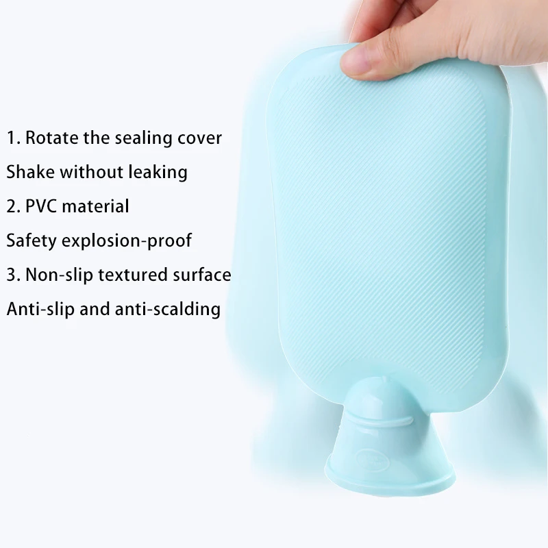 Winter warmer hand portable thickened 500ml PVC reusable warm handbags bottle cold/hot water bag