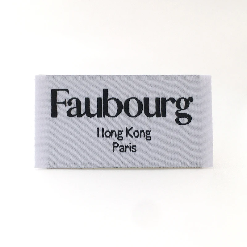 Personalized White Garment Accessory Ironing Clothes Thick Woven Sewing Shirt Labels