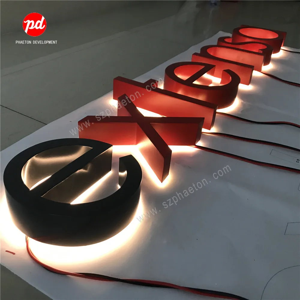 Light up Letters Logo Signage Custom Led Sign Light Frontlit Letters 3d Logo Facelit Channel Letter Custom Led Sign for Business