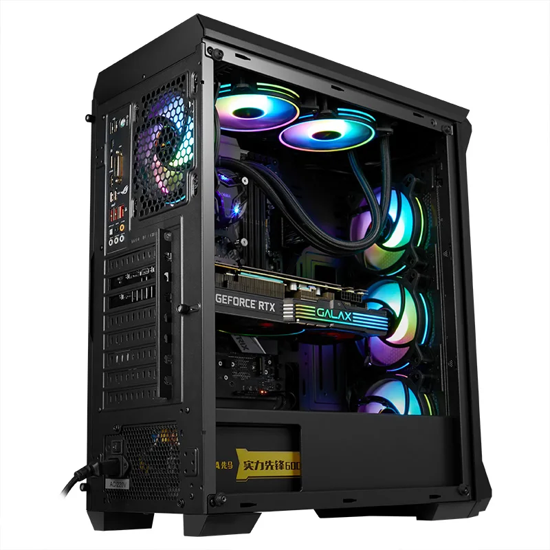 SAMA EATX Big Space Computer Case Metal Mesh Front Panel Pc Case Tempered Glass Gaming Case
