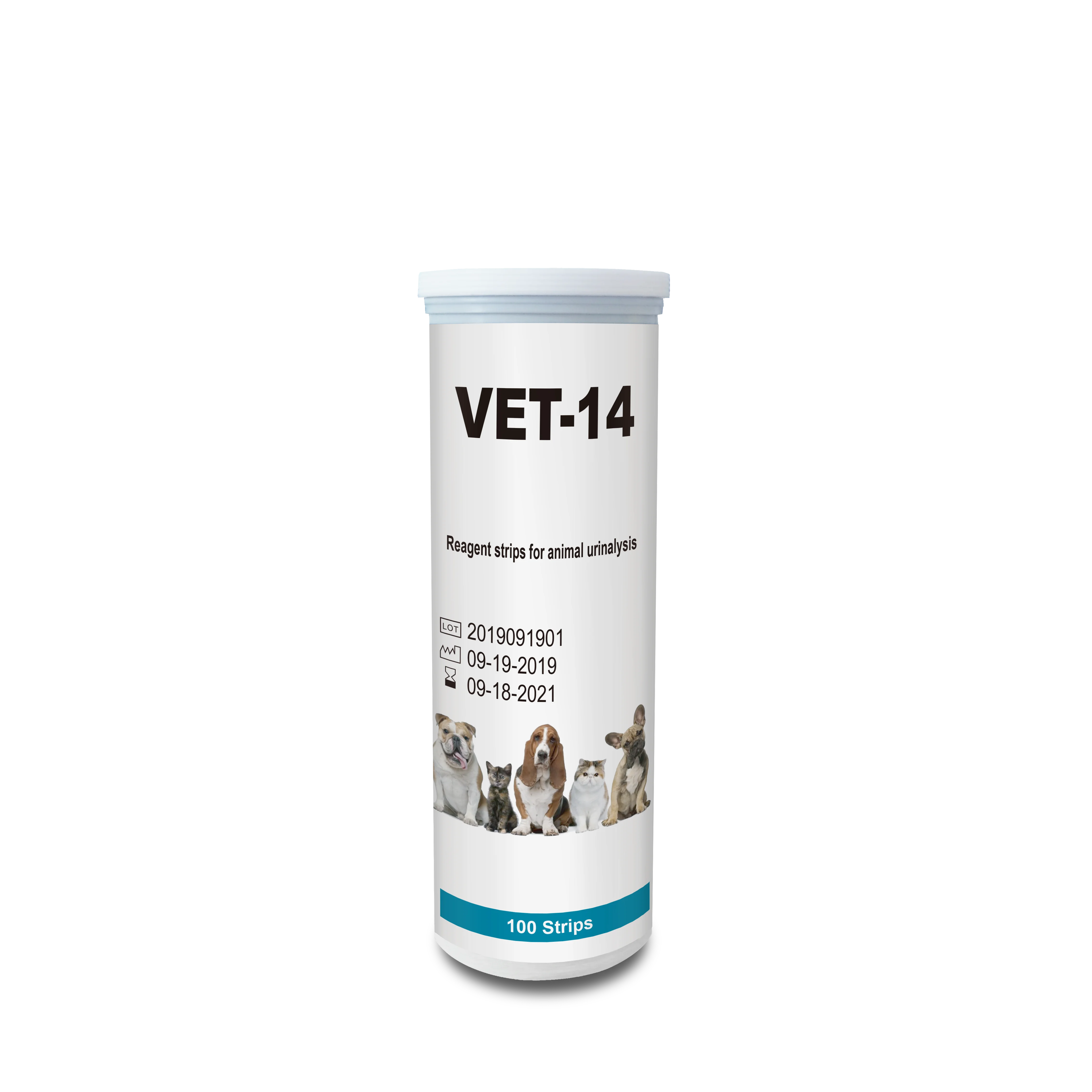 VET-14 Dog Cat Pet Urinalysis Test Strips, Micro Albumin Creatinine Diagnostic testing Urine Dipstick