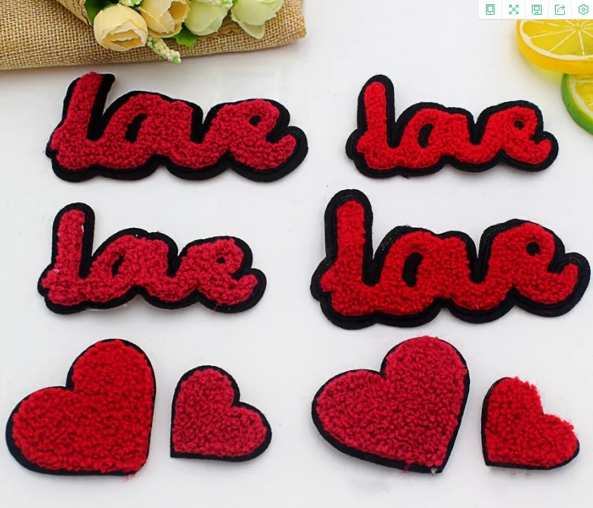 Custom Embroidered Chenille Patches Keychain Woven Iron On Patches For shoes