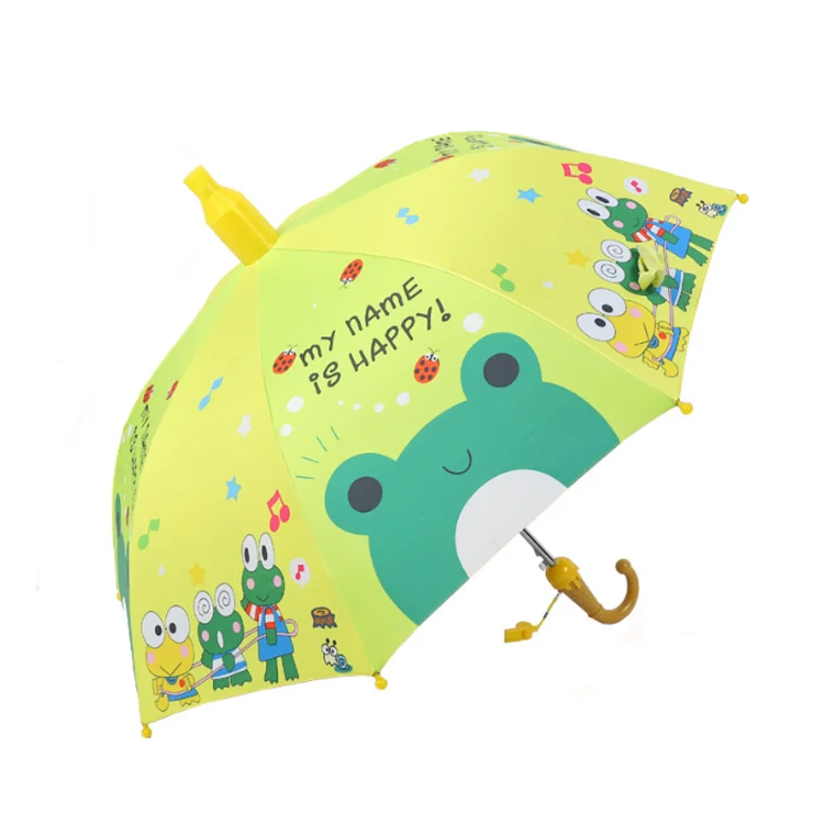 Customized 2022 Popular Kids Automatic Open long handle  cartoon  umbrella