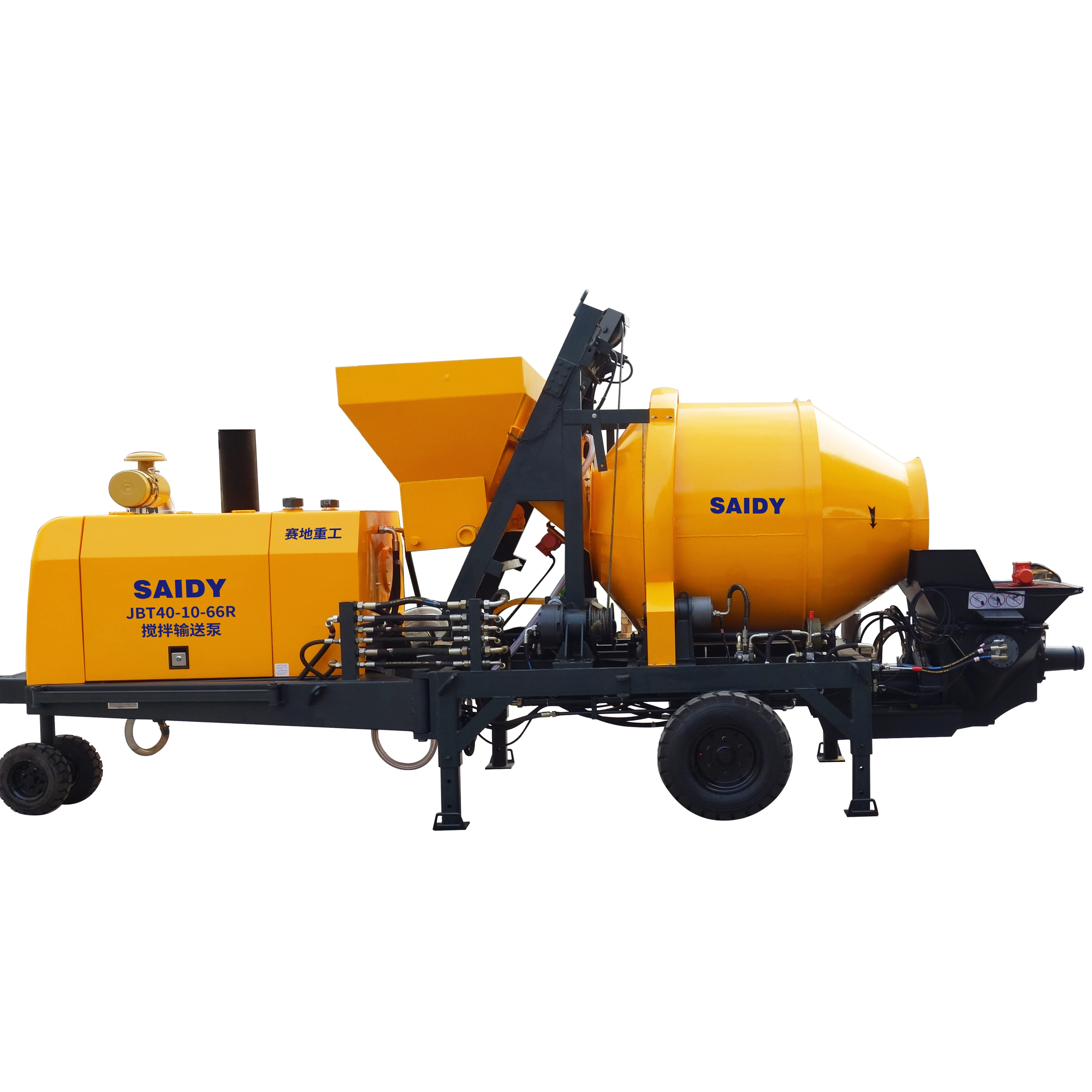 diesel stationary concrete pump mixer building house mini concrete mixer with pump