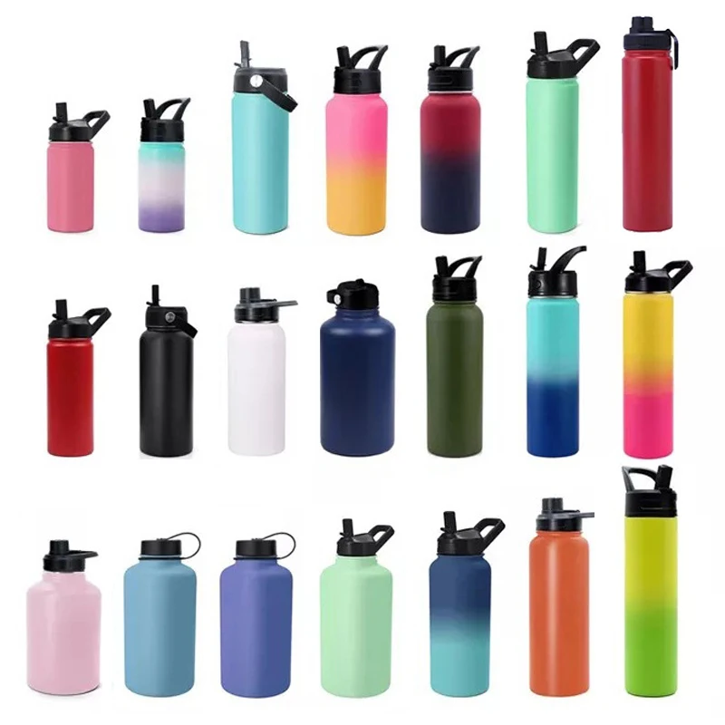2023 Insulated Vacuum Water Bottle With Spout Lid & Screw On Top Stainless Steel Flask For Kids Leak Proof Lightweight 24oz/40oz