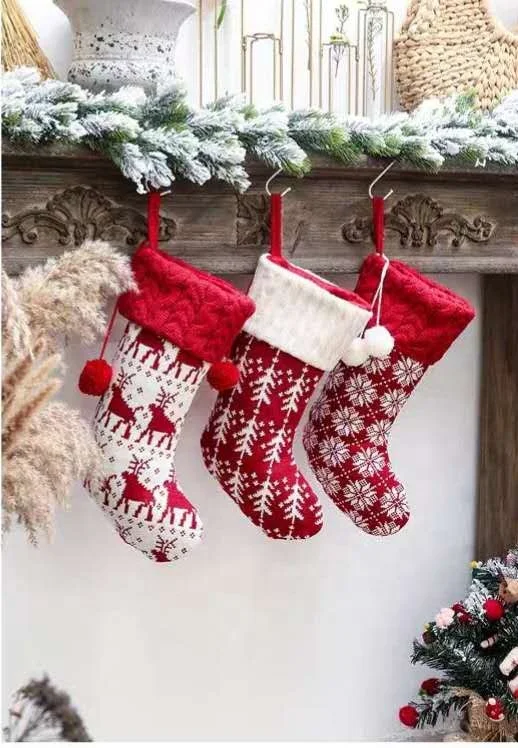 Merry Christmas Tree Decorations Santa Stocking Christmas Ornaments Gift Bag