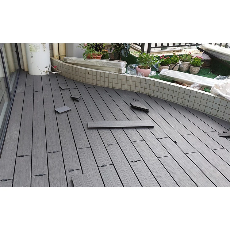 Hot Sale Wpc Decking Interlocking Waterproof Wpc Co-Extrusion Seamless Wpc Floor Without Gap