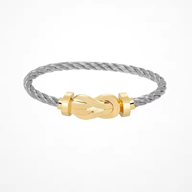 High quality plated 18k gold red cord diamond-free Horseshoe bracelet Fredd color bracelet wholesale