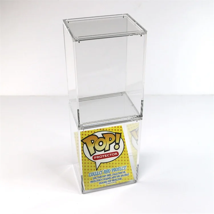 4inch 6inch  UV resistant  clear  Hard Acrylic funko pop stacks Acid-free   funko pop box with magnet cover