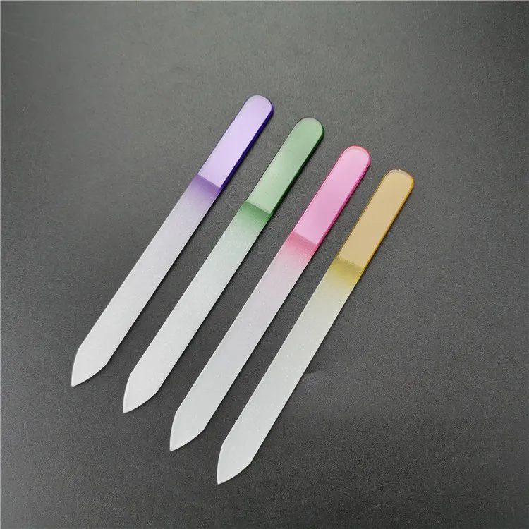 Personalized Wholesale Glass Crystal Nail File Print logo Glass Nail File Custom
