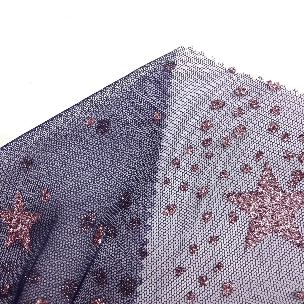 100 polyester Sparkly Sky Star Glitter Tulle Hot Sale Glitter Mesh Fabric gradient fabric bridal fabric For Party dress