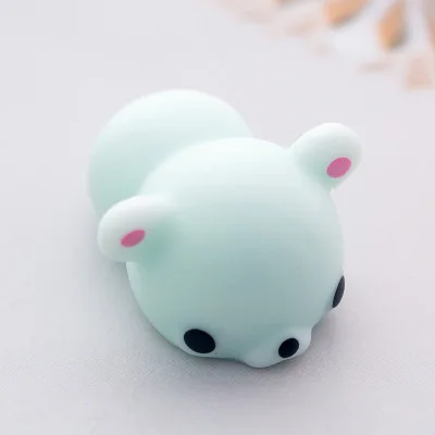 Stress Relief Mini Cute Kawaii Soft Silicone Squishy Animals Hand Fidget Toys Squeeze Stretchy For Kids