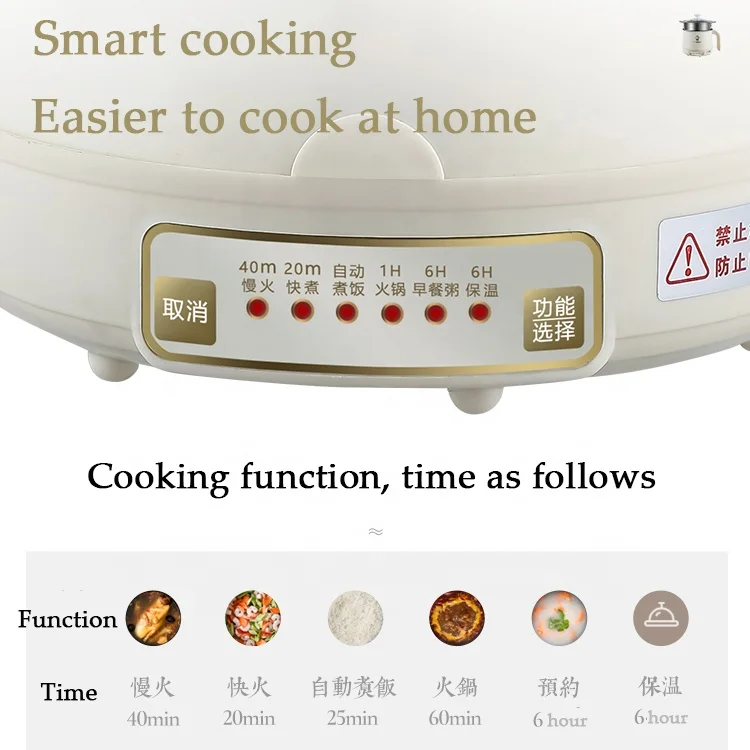 Small Electric Cooker Stainless Steel Hot Pot Intelligent Temperature Control AI Cooking Skillet