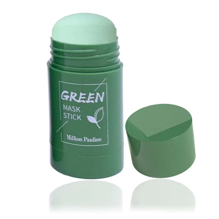 Wholesale Skin Care Deep Cleaning Natural Eggplant/Green Tea Facial Clay Solid Mask Stick