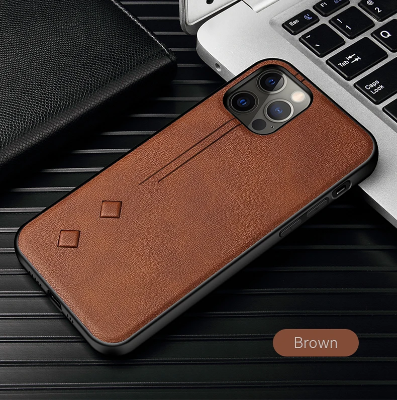 Factory Premium Leather Case for iPhone 14 Pro Max Back Phone Cover